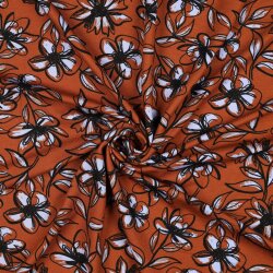 Romanit Jersey "Punta di Roma" Blumen - CARAMEL