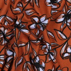 Romanit Jersey "Punta di Roma" Blumen - CARAMEL