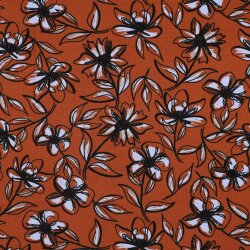 Romanit Jersey "Punta di Roma" Blumen - CARAMEL
