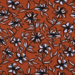 Romanit Jersey "Punta di Roma" Blumen - karamell