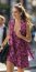 Romanit Jersey "Punta di Roma" Blumen - fuchsia