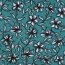 Romanit Jersey "Punta di Roma" Blumen - blau