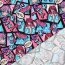 Baumwolljersey Digital Manga Girl - hellblau