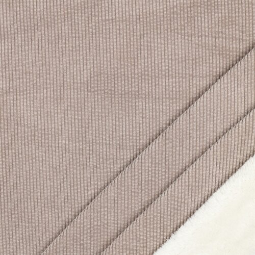 Cordstoff mit Fellabseite - sand