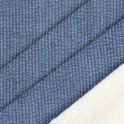 Cordstoff mit Fellabseite - jeansblau