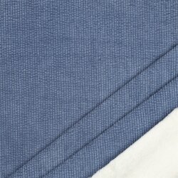 Cordstoff mit Fellabseite - jeansblau