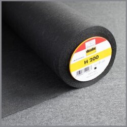 Vlieseline H200 negro 90cm - Inserto de patilla