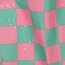 Beschichtete Baumwolle Kariert - grün/rosa
