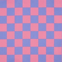 Beschichtete Baumwolle Kariert - blau/rosa