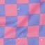 Beschichtete Baumwolle Kariert - blau/rosa