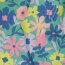 Beschichtete Baumwolle Blumen - grün