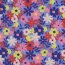 Beschichtete Baumwolle Blumen - blau