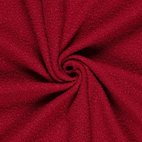 Bouclé Mantelstoff Uni *Marie* - rot