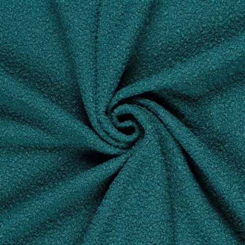 Bouclé Mantelstoff Uni *Marie* - petrol