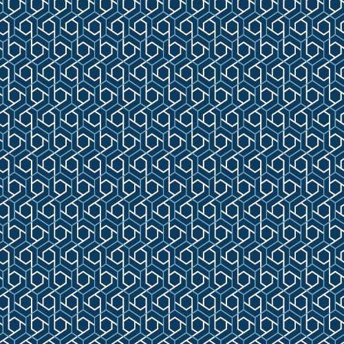 Viskose Popeline abstrakte Waben - dunkel stahlblau