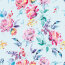 Softshell Digital bunter Blumenstrauss - hellblau