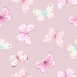 Softshell Digital kleine Schmetterlinge - zartrosa
