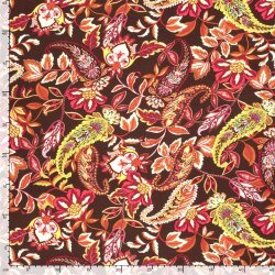 Viskose Nylon CREPE Paisley - FARBE