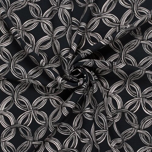 Viskose Nylon CREPE Abstract - FARBE