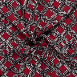 Viskose Nylon Crêpe Knoten - rot