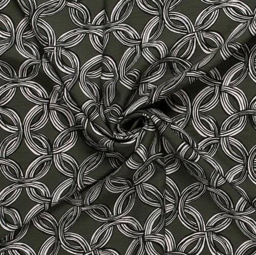 Viskose Nylon CREPE Abstract - FARBE