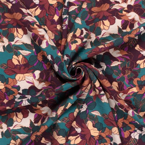 Viskose Nylon CREPE Blumen - FARBE