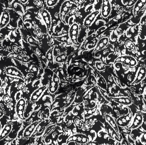 Satin VELVET Paisley - FARBE