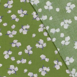 Viskose Krepp Blumen - FARBE