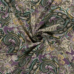 Viskose Krepp Lurex Paisley - FARBE