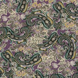 Viskose Krepp Lurex Paisley - FARBE