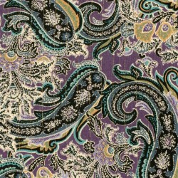 Viskose Krepp Lurex Paisley - FARBE