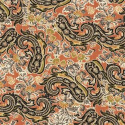 Viskose Krepp Lurex Paisley - FARBE