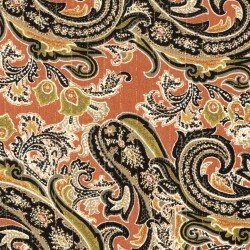 Viskose Krepp Lurex Paisley - FARBE