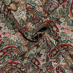 Viskose Krepp Lurex Paisley - FARBE