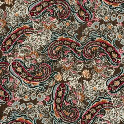 Viskose Krepp Lurex Paisley - FARBE