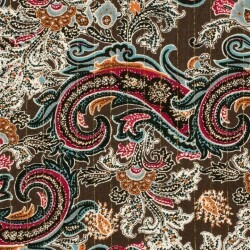 Viskose Krepp Lurex Paisley - FARBE