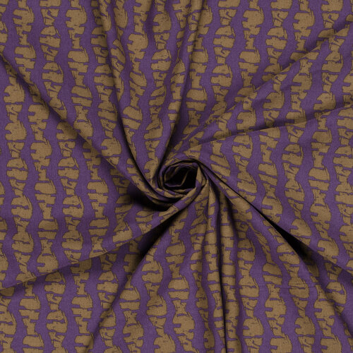 Viskose_Popeline abstraktes Seil - viola