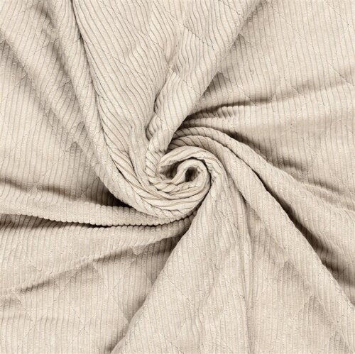 Cord XL Steppstoff beidseitig - hellbeige