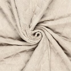 Cordstoff XL Steppstoff beidseitig - hellbeige