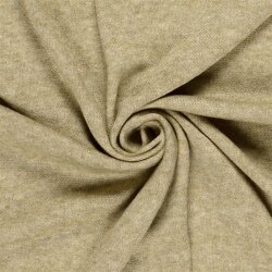 Strickjersey Gebürstet Uni - grüngelb meliert