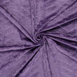 Samt Stretch Uni Wellen - violett