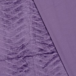 Samt Stretch Uni Wellen - violett