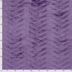 Samt Stretch Uni Wellen - violett