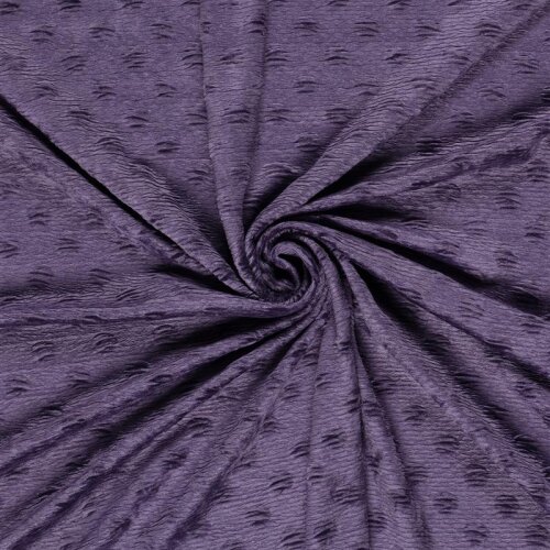 Samt Stretch Uni Punkte - violett