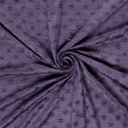 Samt Stretch Uni Punkte - violett