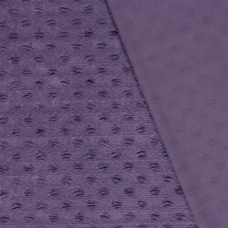Samt Stretch Uni Punkte - violett