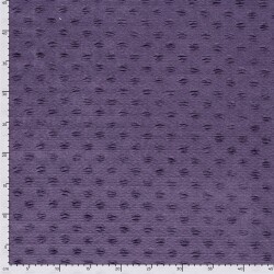 Samt Stretch Uni Punkte - violett