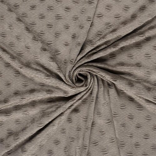 Samt Stretch Uni Punkte - taupe