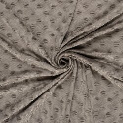 Samt Stretch Uni Punkte - taupe