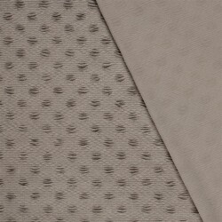 Samt Stretch Uni Punkte - taupe